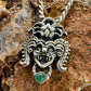 highly detailed silver aztec pendant